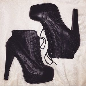 Cut Out Platform Boots